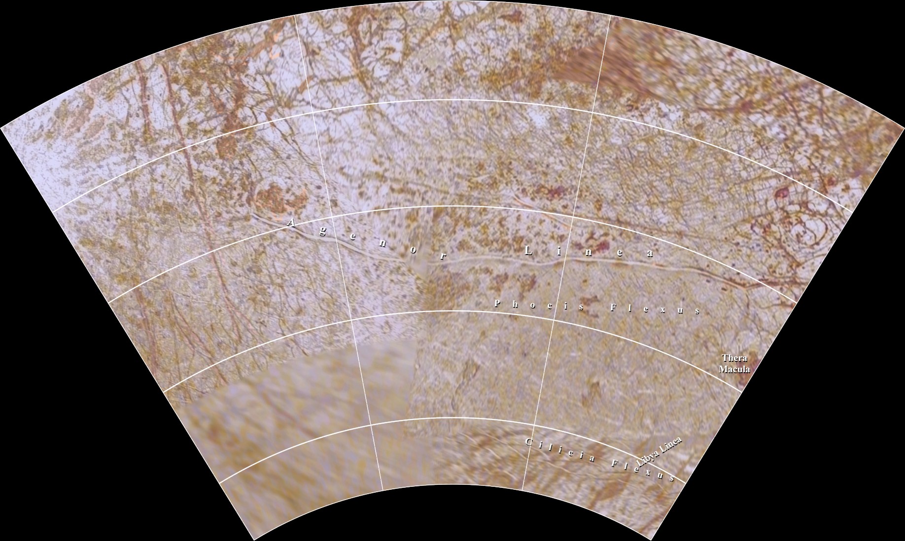 Mapa Europy - čtyřúhelník 13
