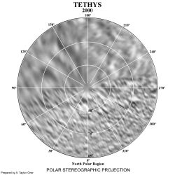 Severní polární mapa Tethys