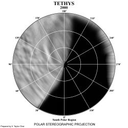 Jižní polární mapa Tethys