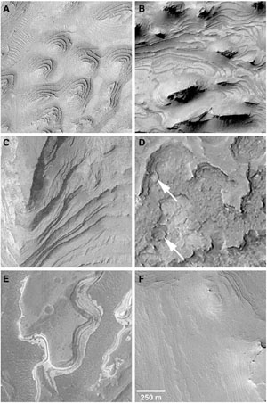 Sedimentární vrstvy na Marsu
