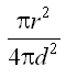 Vzorec 4 - pi*r^2/(4*pi*d^2)